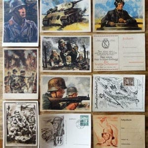 11 N.S.D.A.P. MILITARY PROPAGANDA POSTCARDS