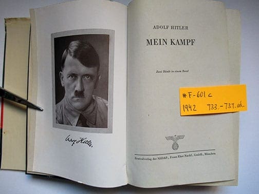 1930-1943 PEOPLE'S EDITIONS OF ADOLF HITLERS "MEIN KAMPF" F-601c