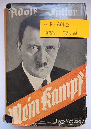 1930-1943 PEOPLE'S EDITIONS OF ADOLF HITLERS "MEIN KAMPF" F-601e