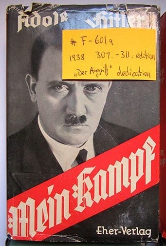 1930-1943 PEOPLE'S EDITIONS OF ADOLF HITLERS "MEIN KAMPF" F-601a