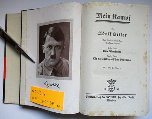1930-1943 PEOPLE'S EDITIONS OF ADOLF HITLERS "MEIN KAMPF" F-601b