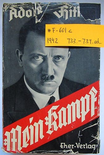 1930-1943 PEOPLE'S EDITIONS OF ADOLF HITLERS "MEIN KAMPF" F-601c