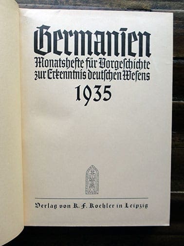 1935 SS-AHNENERBE GENEALOGICAL MAGAZINES