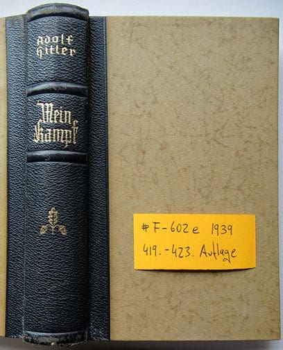 1937-1943 WEDDING EDITIONS OF ADOLF HITLERS "MEIN KAMPF" F-602e