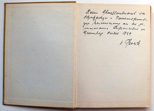 AUTHOR SIGNED BOOK BY SS-OBERFUEHRER OTTO VON PROECK