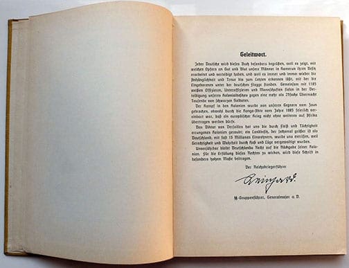 AUTHOR SIGNED BOOK BY SS-OBERFUEHRER OTTO VON PROECK