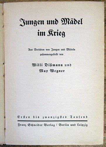 1941 PHOTO BOOK ON HITLER YOUTH AND BDM IN WAR TIMES