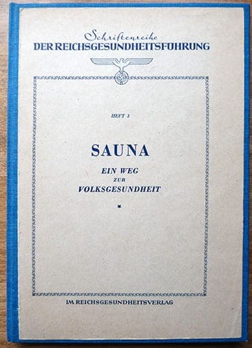 1942 REICHSGESUNDHEITSFUEHRUNG BOOK ON SAUNA