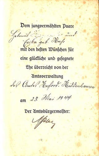 1942 WEDDING EDITION OF ADOLF HITLERS "MEIN KAMPF"