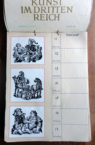 WALL CALENDAR FOR THE YEAR 1945