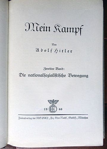 2 VOLUME SPECIAL EDITION SETS OF ADOLF HITLERS "MEIN KAMPF" d