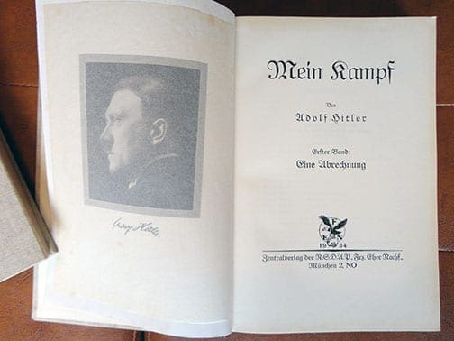2 VOLUME SPECIAL EDITION SETS OF ADOLF HITLERS "MEIN KAMPF" e