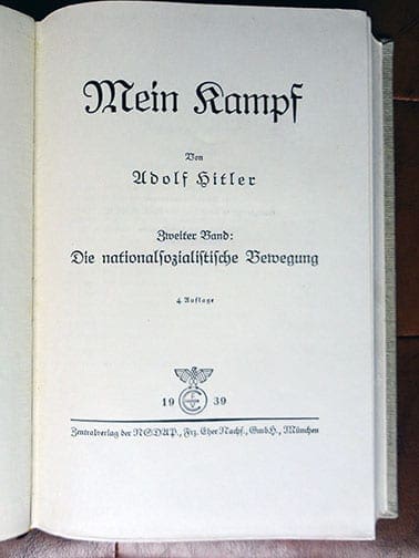 2 VOLUME SPECIAL EDITION SETS OF ADOLF HITLERS "MEIN KAMPF" a