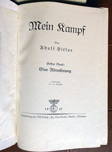 1934-1939 TWO VOLUME SPECIAL EDITION OF ADOLF HITLERS "MEIN KAMPF" c