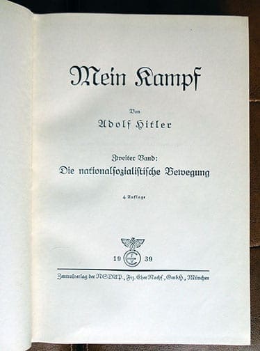 1934-1939 TWO VOLUME SPECIAL EDITION OF ADOLF HITLERS "MEIN KAMPF" d