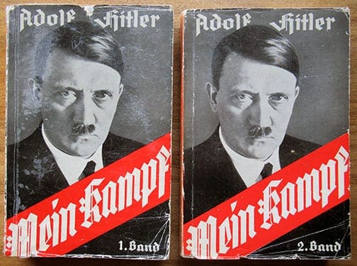 1936 TWO VOLUME PAPERBACK EDITION OF ADOLF HITLERS "MEIN KAMPF"