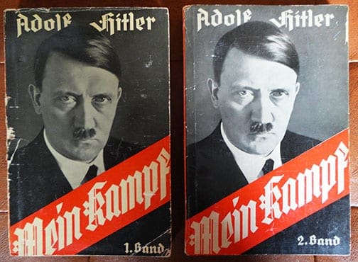 1937 TWO VOLUME PAPERBACK EDITION OF ADOLF HITLERS "MEIN KAMPF"