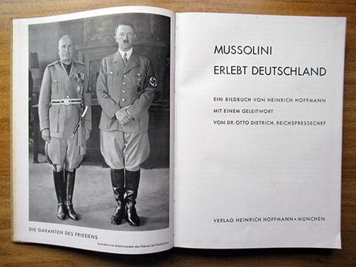 HEINRICH HOFFMANN PHOTO BOOKS ON HITLER WITH MUSSOLINI