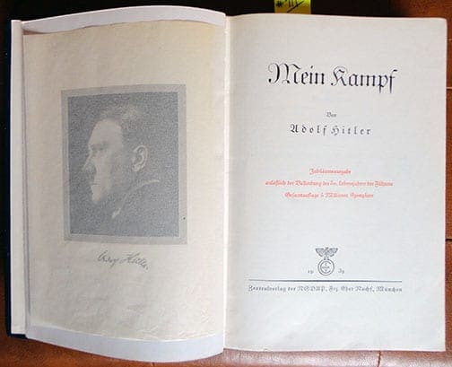 1939 SPECIAL EDITION OF ADOLF HITLERS "MEIN KAMPF" c