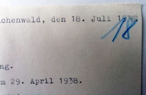 1938 DOCUMENT SIGNED BY THE 'HANGMAN OF BUCHENWALD'