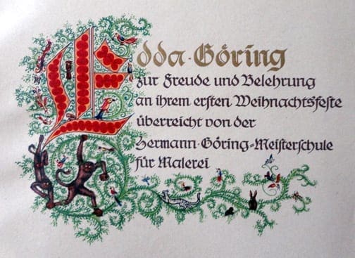 1938 SS-AHNENERBE BOOK FOR EDDA GÖRINGS 1ST CHRISTMAS