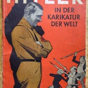 (1933) BOOK WITH ANTI-HITLER CARTOONS IN THE WORLD PRESS