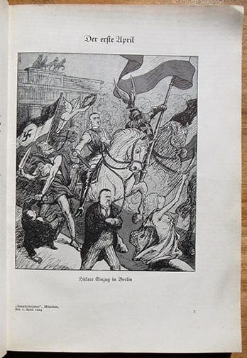(1933) BOOK WITH ANTI-HITLER CARTOONS IN THE WORLD PRESS
