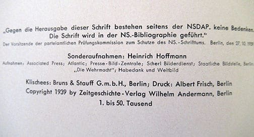1939 HEINRICH HOFFMANN PHOTO BOOK "MIT HITLER IN POLEN"