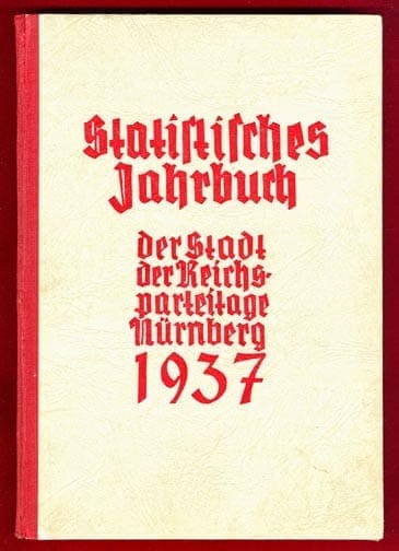 STATISTICAL YEARBOOK 1937 CITY OF THE REICHS PARTY DAYS