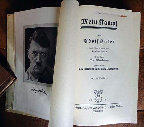 PRIVATE OR LIBRARY BINDINGS OF ADOLF HITLERS "MEIN KAMPF" (2) b