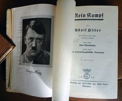PRIVATE OR LIBRARY BINDINGS OF ADOLF HITLERS "MEIN KAMPF" (2) a