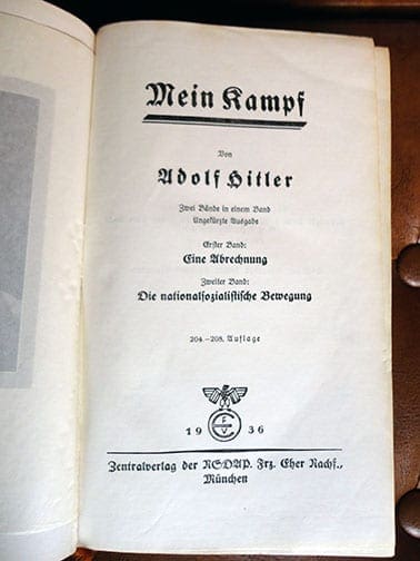 PRIVATE OR LIBRARY BINDINGS OF ADOLF HITLERS "MEIN KAMPF" (1) a