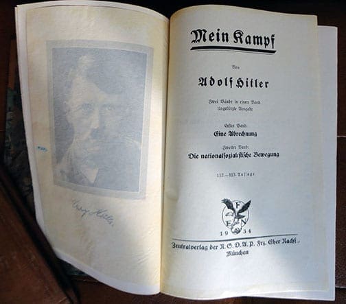 PRIVATE OR LIBRARY BINDINGS OF ADOLF HITLERS "MEIN KAMPF" (1) c
