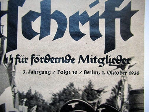 PERIODICAL FOR SUPPORTERS OF THE SS / 1936 REICH PARTY DAYS EDITION