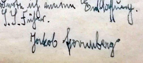 HAND WRITTEN CURRICULUM VITAE OF SS GENERALLEUTNANT JAKOB SPORRENBERG