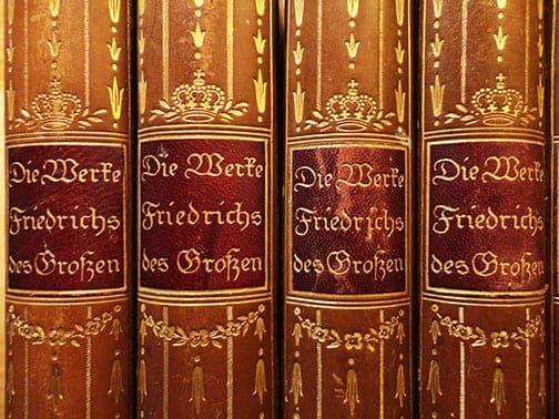 10 VOLUME HALF LEATHER BOOK SET ON FREDERICK THE GREAT / KING OF PRUSSIA