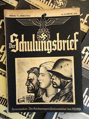 LOT OF ELEVEN 1939 ISSUES OF THE NAZI PROPAGANDA PHOTO PUBLICATION "DER SCHULUNGSBRIEF"