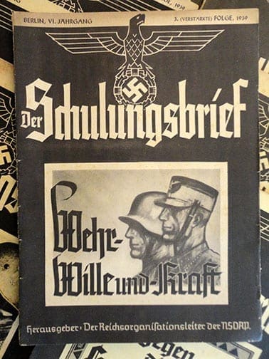 LOT OF ELEVEN 1939 ISSUES OF THE NAZI PROPAGANDA PHOTO PUBLICATION "DER SCHULUNGSBRIEF"