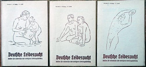 11 ORIGINAL ISSUES OF OFFICIAL THIRD REICH NUDE PERIODICAL