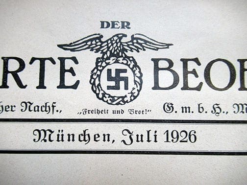 ORIGINAL 1st ISSUE (1926) NSDAP NEWSPAPER 'ILLUSTRIERTER BEOBACHTER'