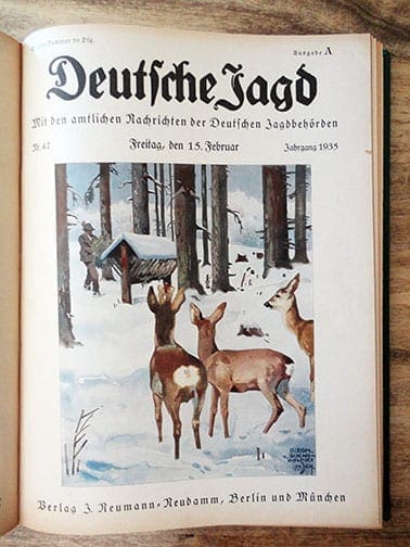 BOUND 1934-37 ISSUES OF THE OFFICIAL GERMAN HUNT PERIODICAL