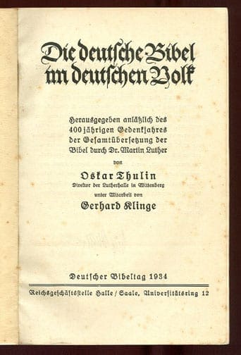 1934 PHOTO BOOK ON MARTIN LUTHER AND THE GERMAN BIBLE