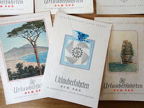 LOT OF MEMORABILIA OF A 1938 KdF CRUISE TO ITALY