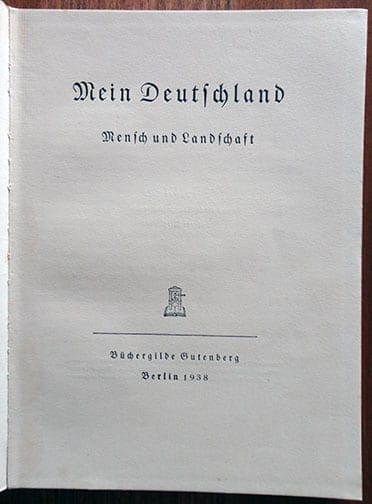 1938 'PATRIOTIC' PHOTO BOOK ON NAZI GERMANY