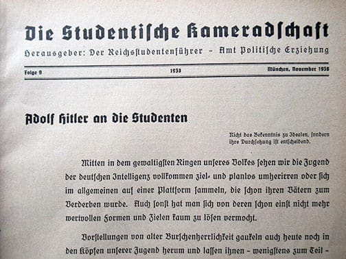 1938 RACIAL STUDY PUBLICATION BY THE NAZI STUDENTS ORGANIZATION