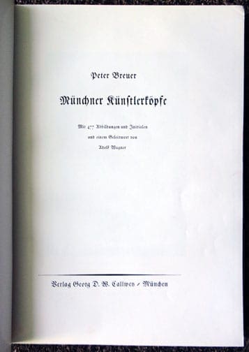 1939 BOOK ON MUNICH'S ARTISTS WITH 477(!) PHOTOS & ILLUSTRATIONS