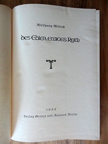 1939 WOLFGANG WILLRICH PROPAGANDA BOOK
