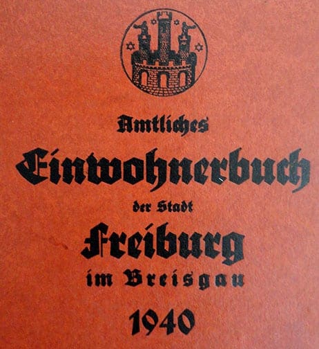 1940 THIRD REICH 'YELLOW PAGES' & ADDRESS BOOK CITY OF FREIBURG