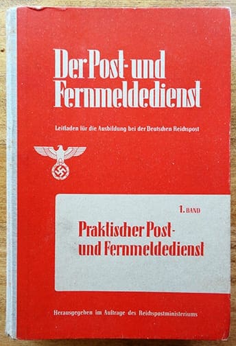 1941 NAZI GERMAN POSTAL SERVICE TRAINING BOOK