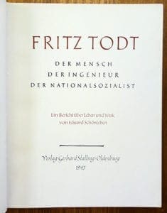 1943 NAZI PHOTO BOOK FRITZ TODT REICHSAUTOBAHN, WESTWALL, ETC.
